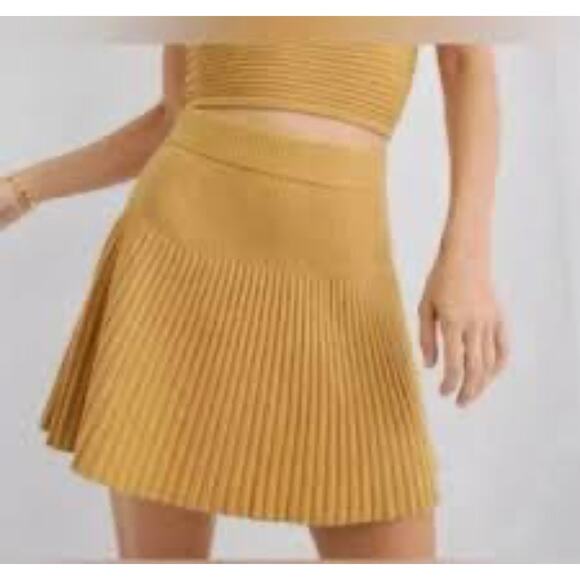 aerie Dresses & Skirts - Aerie Take Charge Golden/Yellow Sweater Skirt XSmall
